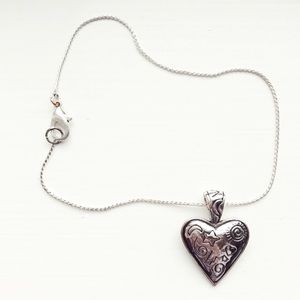 Dainty & whimsical silver heart charm bracelet